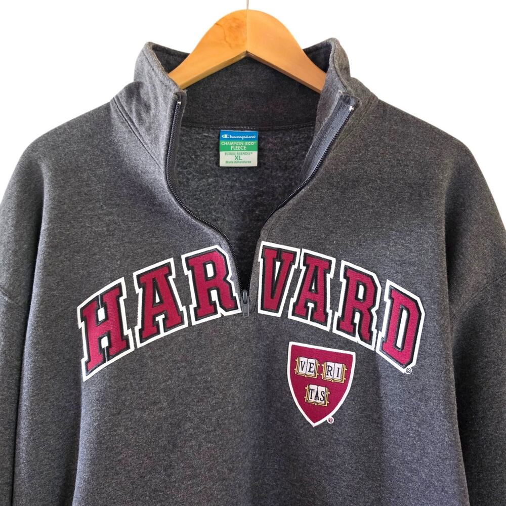 Harvard Champion Eco Fleece Pullover Sweater Sz XL Academia University College
